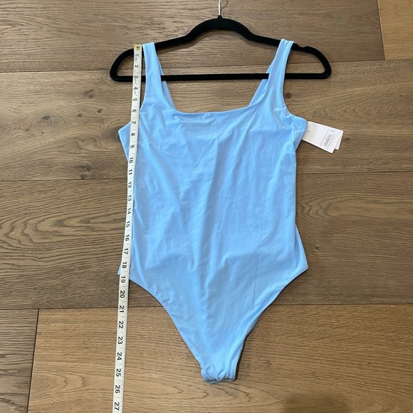 Auden Light Blue 4-Way Stretch Tank Bodysuit Size Medium NWT - Picture 11 of 12